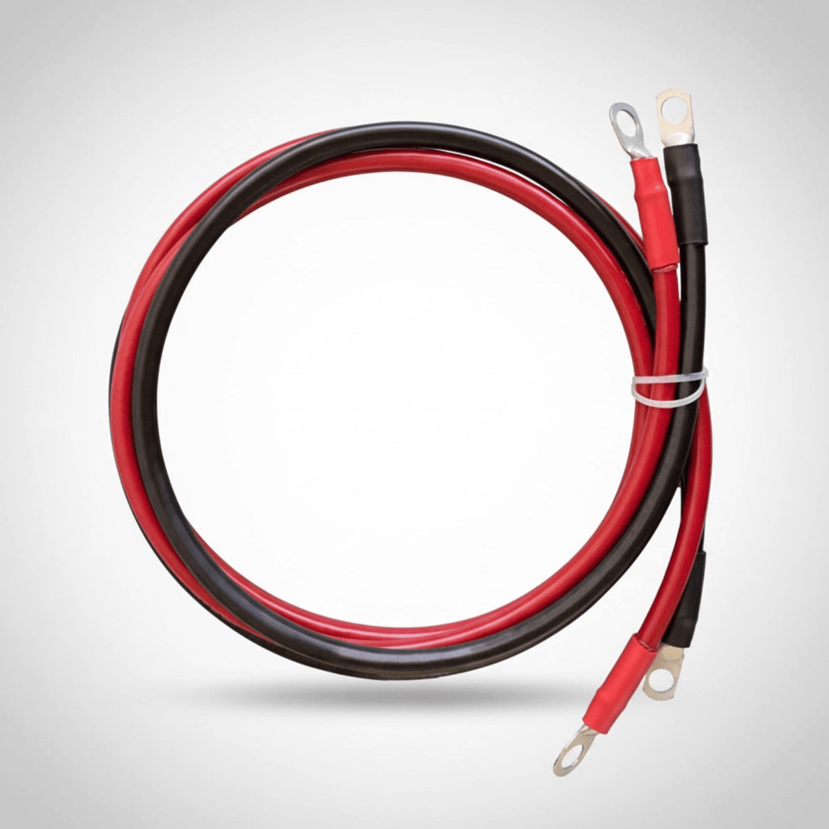 5FT Battery Inverter Cables 4AWG, 25mm² Power Cables with 3/8" Ring Lugs