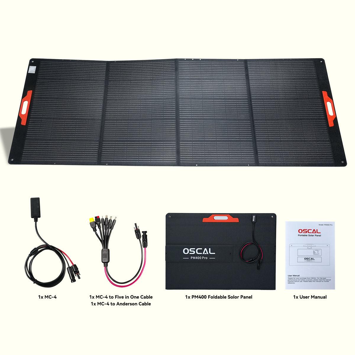 OSCAL PM400 Plus 400W Foldable Solar Panel for PowerMax 6000, 3600 & 2400