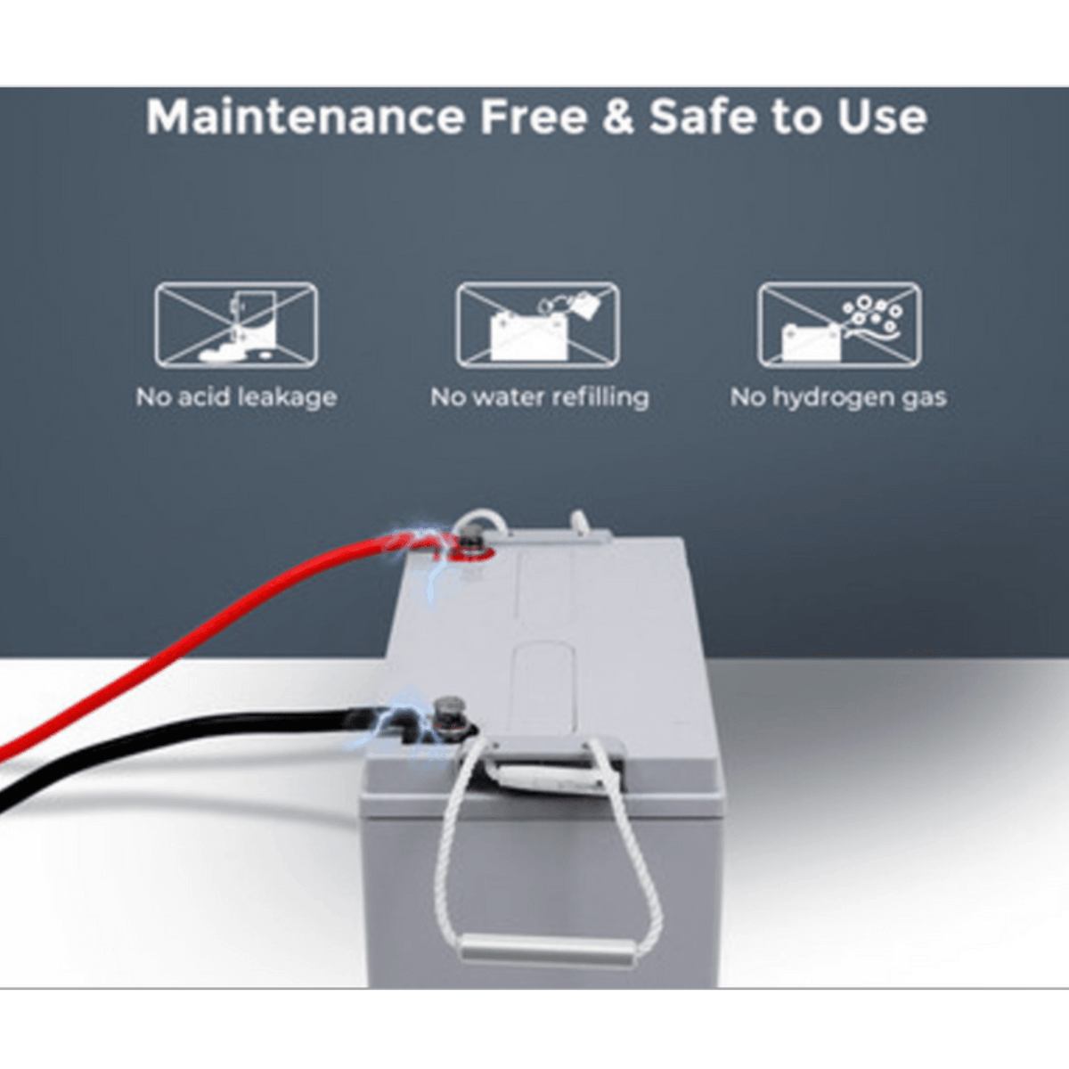 12V 100Ah AGM Rechargeable Battery, Long-Lasting Deep Cycle Power Solution