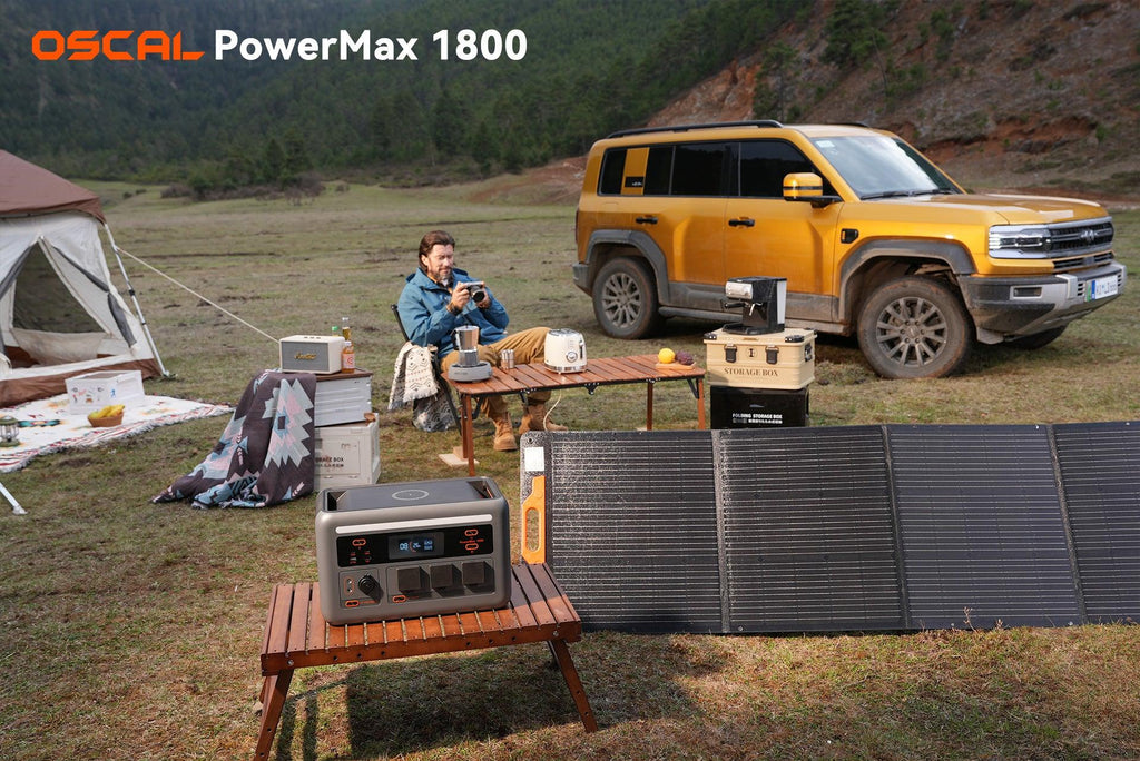 OSCAL PowerMax 1800 SE Expandable Portable Power Station 1872Wh LiFePO4 Solar Generator-1