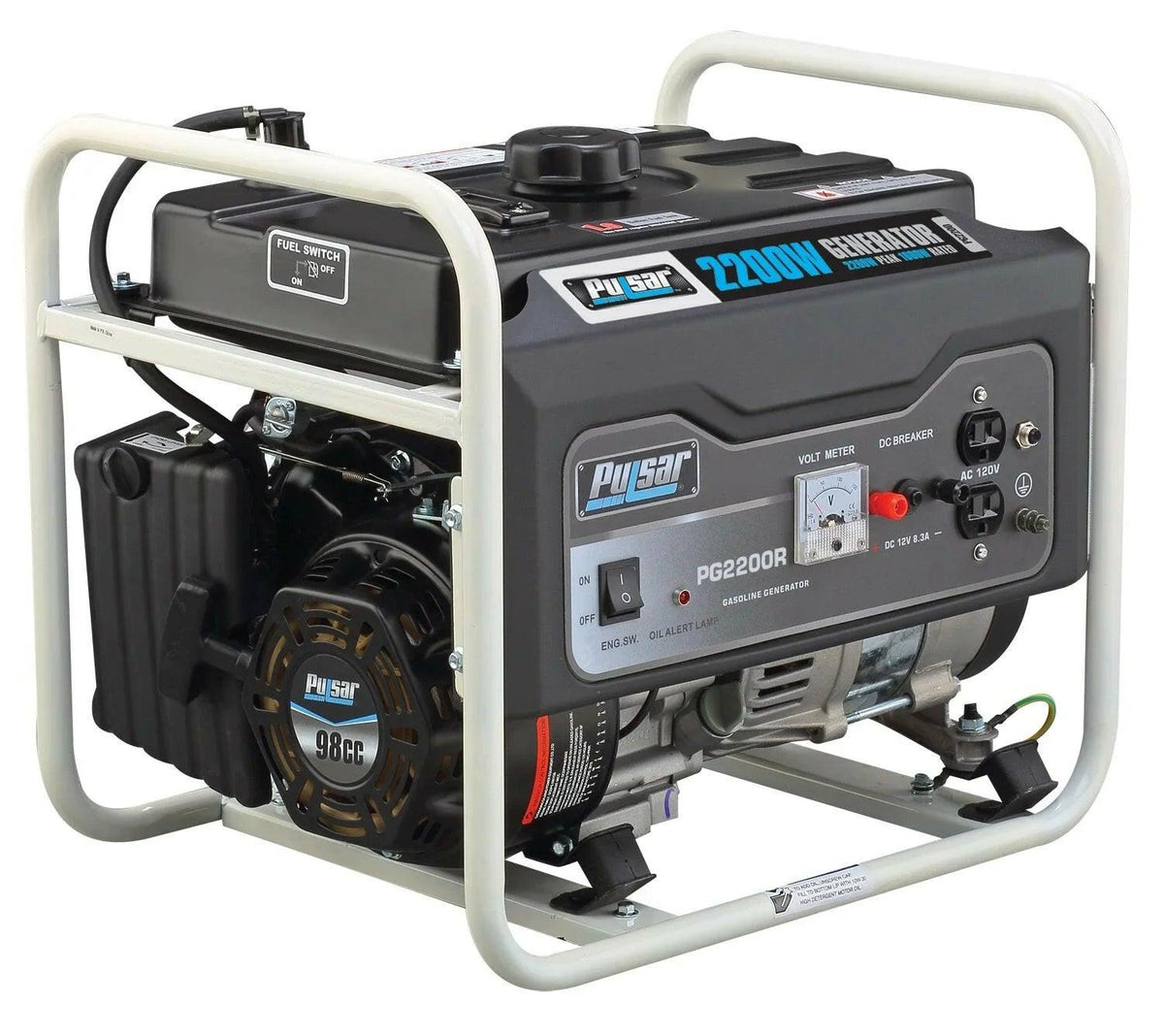 Pulsar  2200W Portable Gasoline Generator, 1600 Running Watts, CARB Approved-2