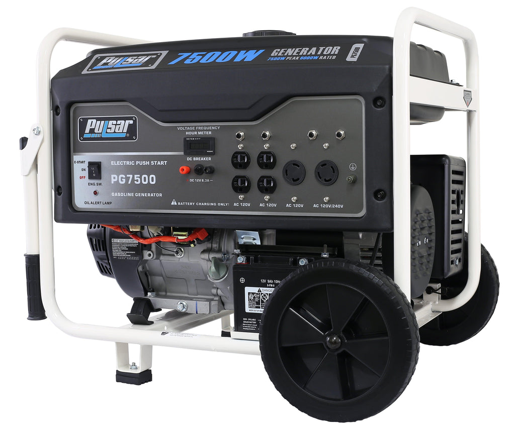 Pulsar 7500W Gas Powered Portable Generator with Electric Start and 240V Output-3