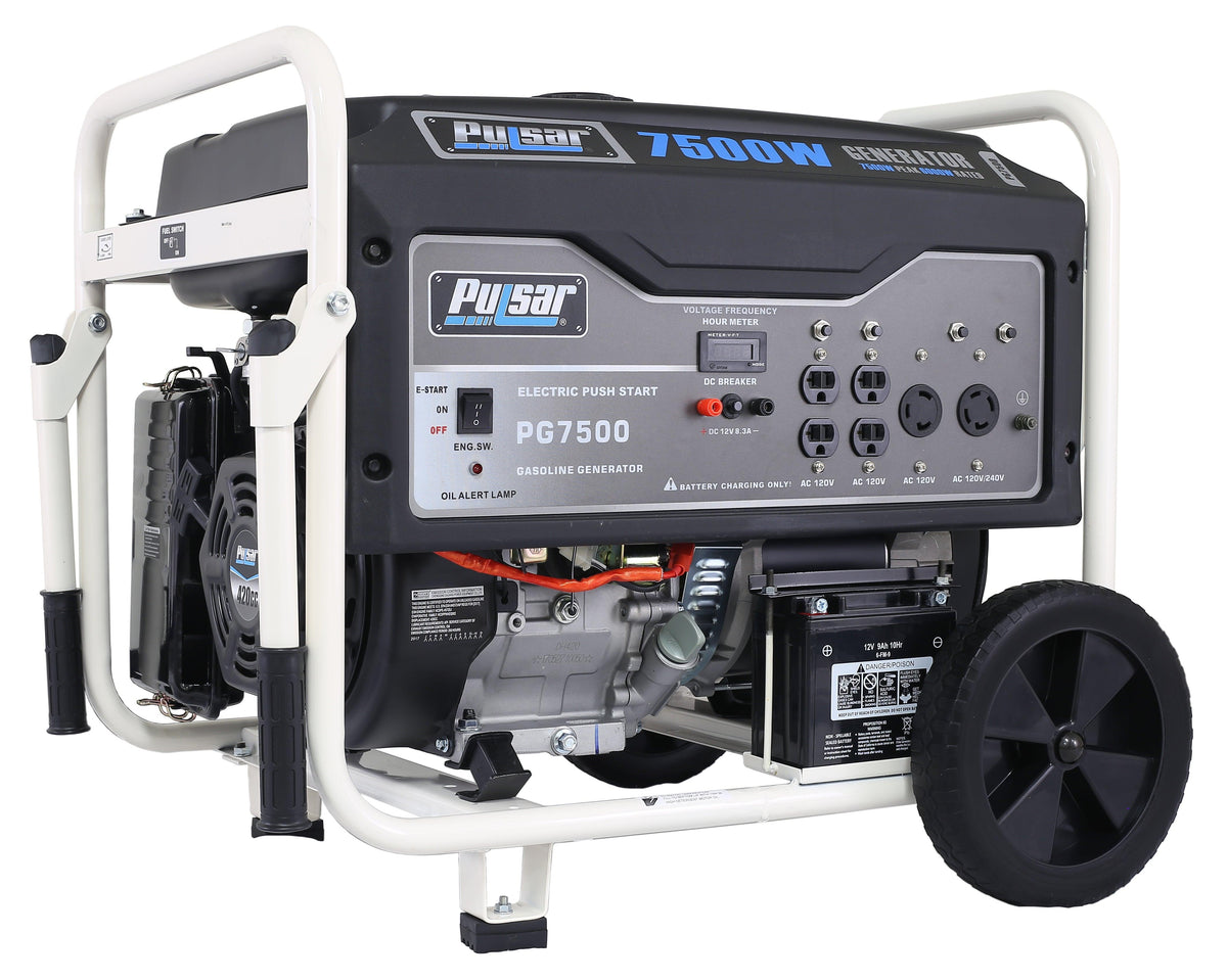 Pulsar 7500W Gas Powered Portable Generator with Electric Start and 240V Output-4