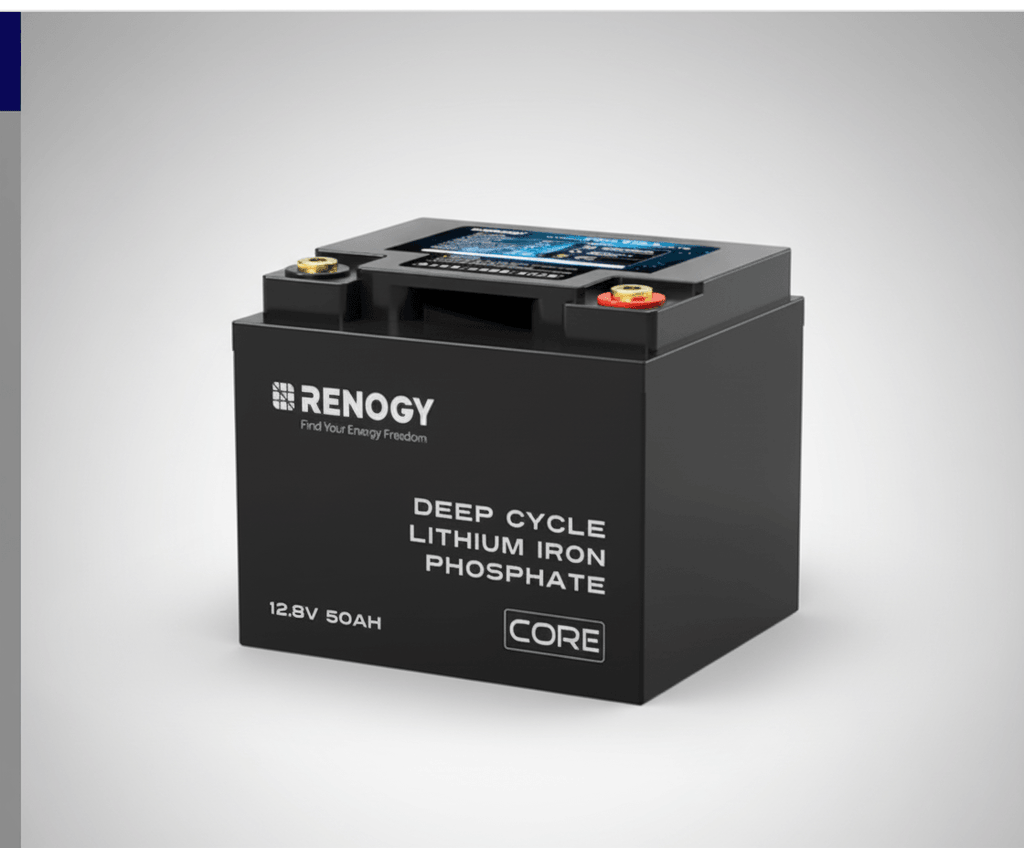 Renogy Core 12V 50Ah LiFePO4 Deep Cycle Battery – Ultra-Compact Lightweight Lithium Power-1