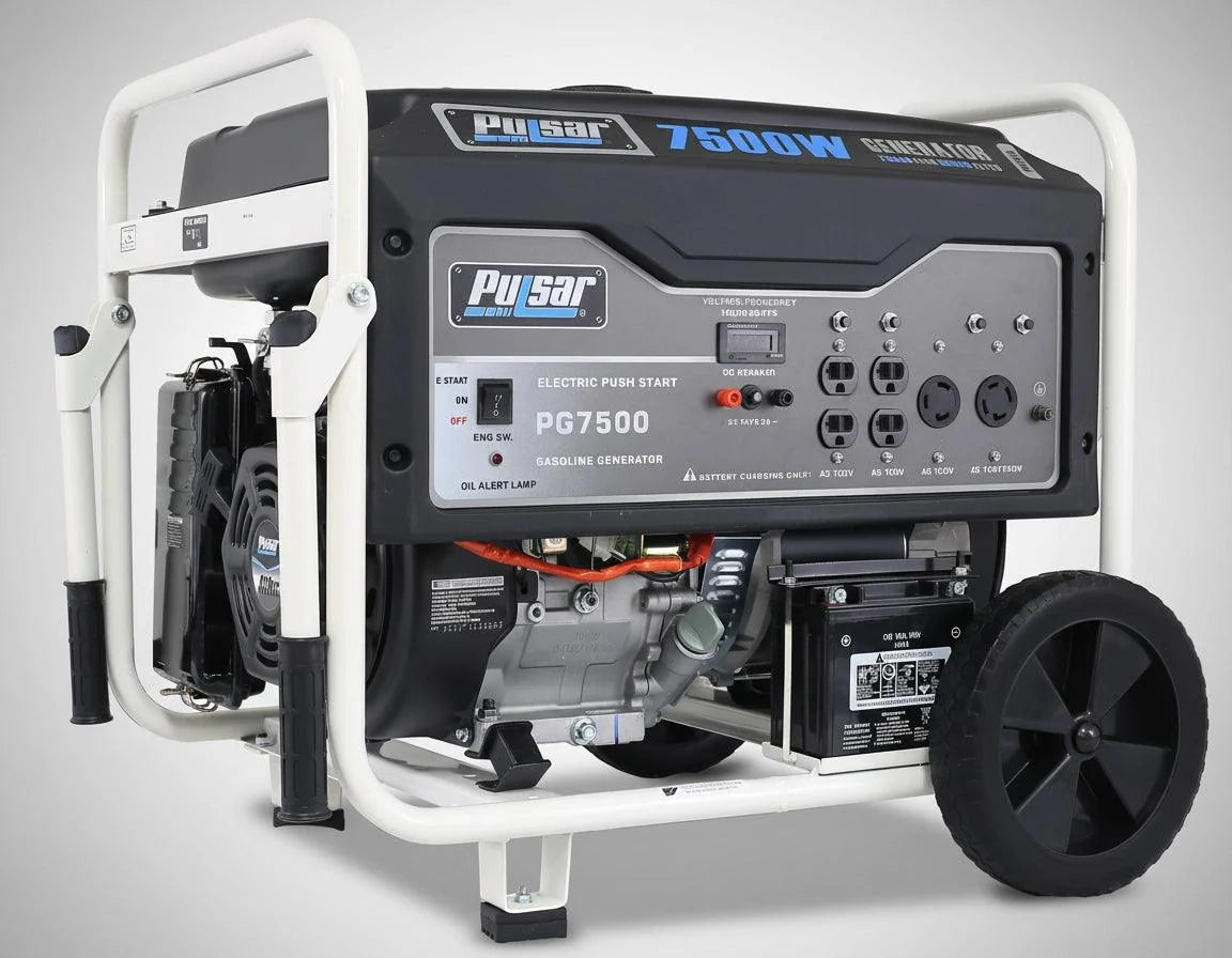 Pulsar 7500W Gas Powered Portable Generator with Electric Start and 240V Output-1